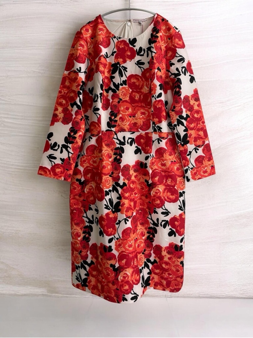 NWT Frances Valentine Rose Floral Jacquard Carolyn Dress